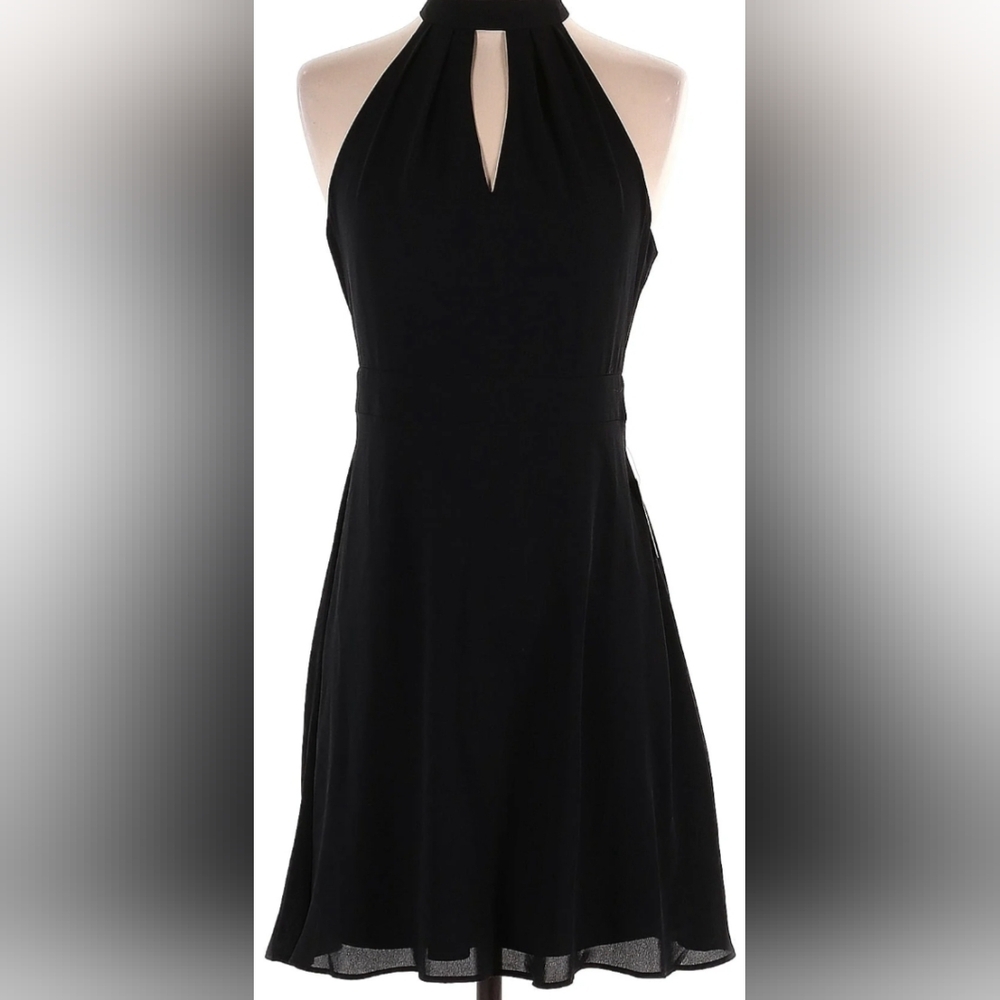 Black Halter Neck Dress - Women